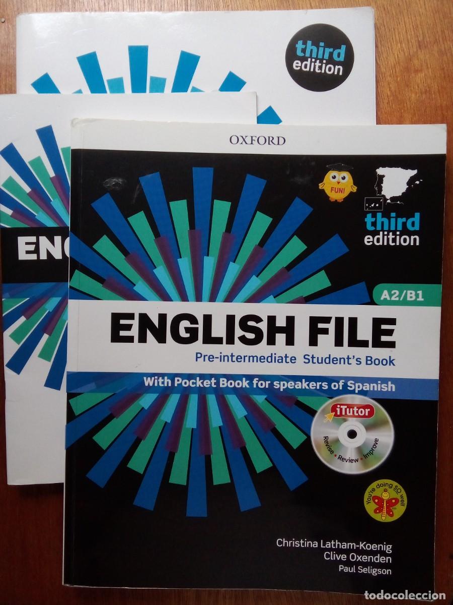 Second hand books: ENGLISH FILE PRE INTERMEDIATE, OXFORD, INGLES