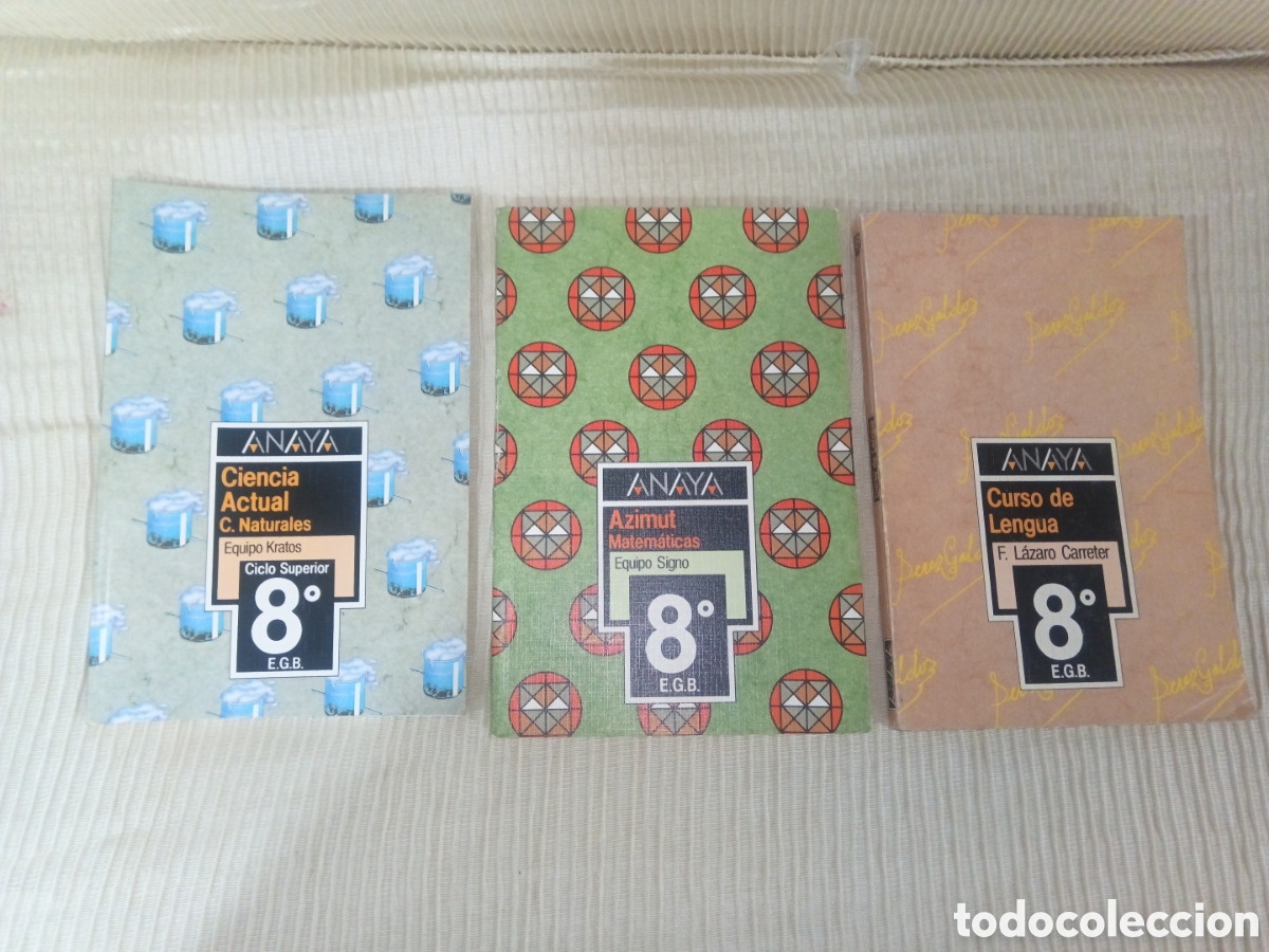 Libros de segunda mano: Lote de libros de EGB, editorial Anaya 8&deg; Curso