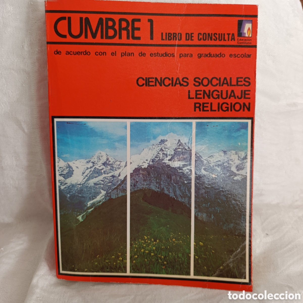 Libros de segunda mano: Libro de consulta antiguo titulado &rdquo;Cumbre 1&rdquo;, publicado por Ediciones Santillana.1974