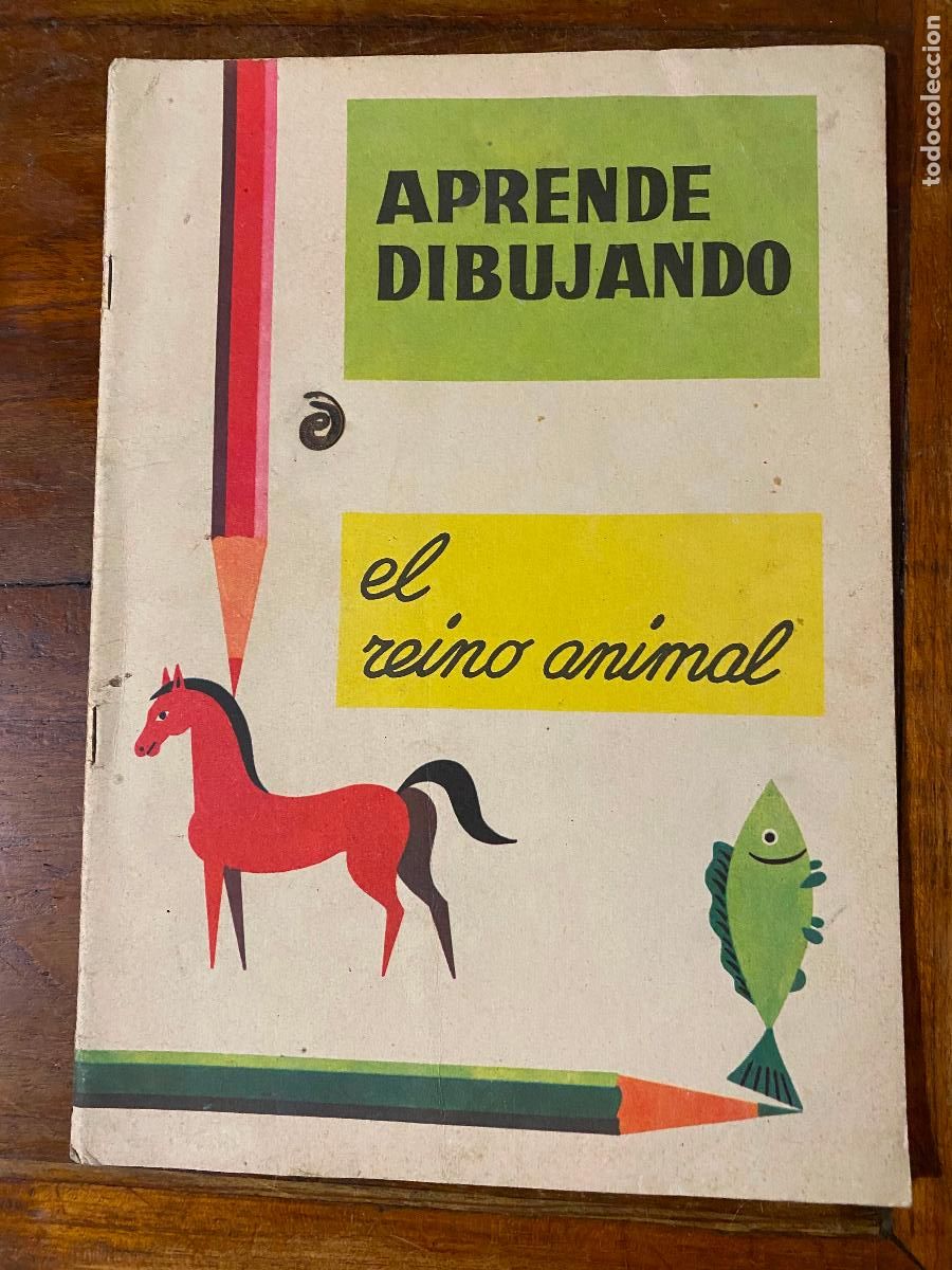 Libros de segunda mano: Aprende dibujando, el reino animal, Santillana, Rafael Monta&ntilde;&eacute;s Carmona, a&ntilde;os 60