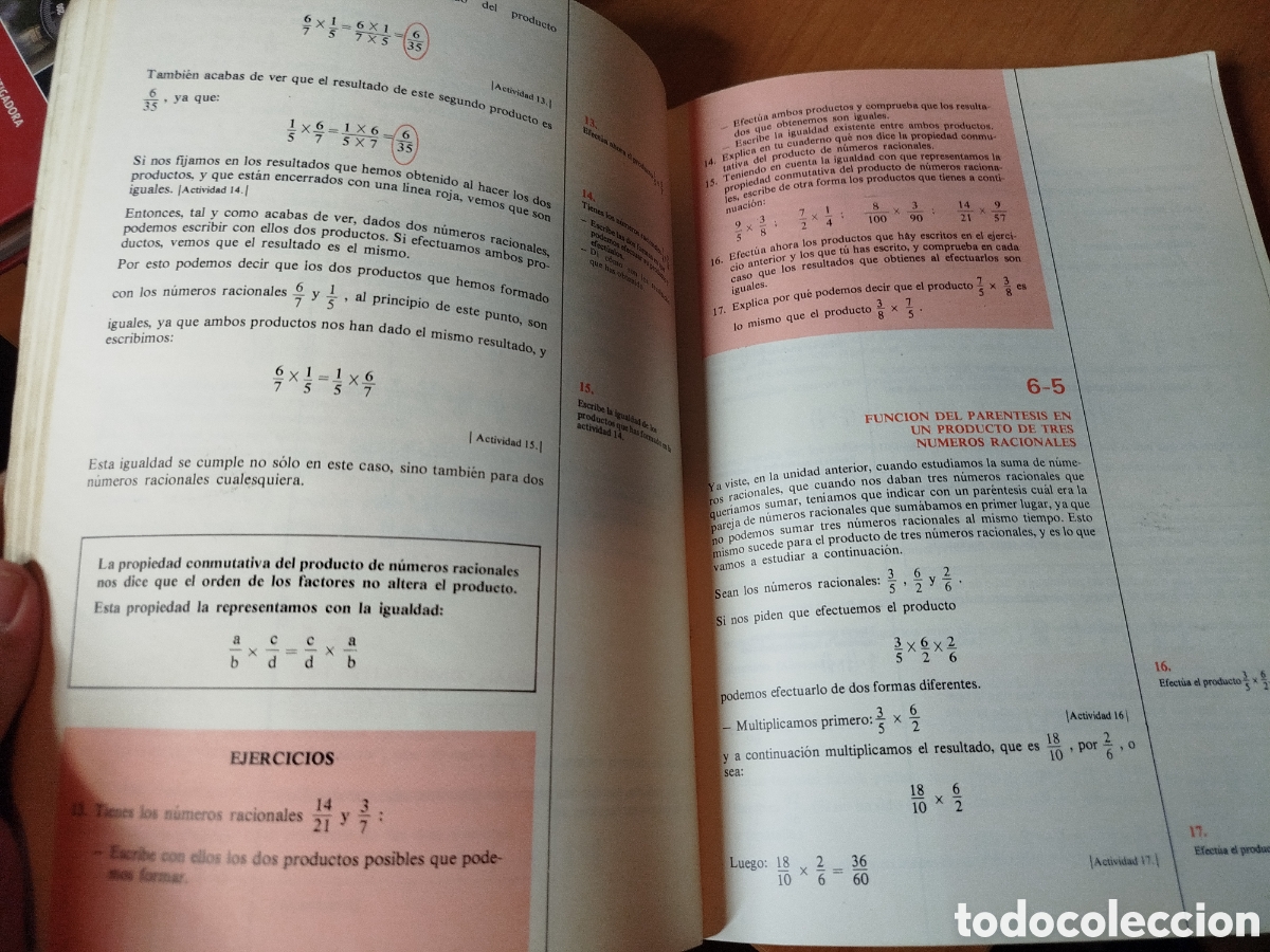 Libros de segunda mano: Matem&aacute;ticas 6 EGB Anaya. Proyecto Granada mats. - Foto 3
