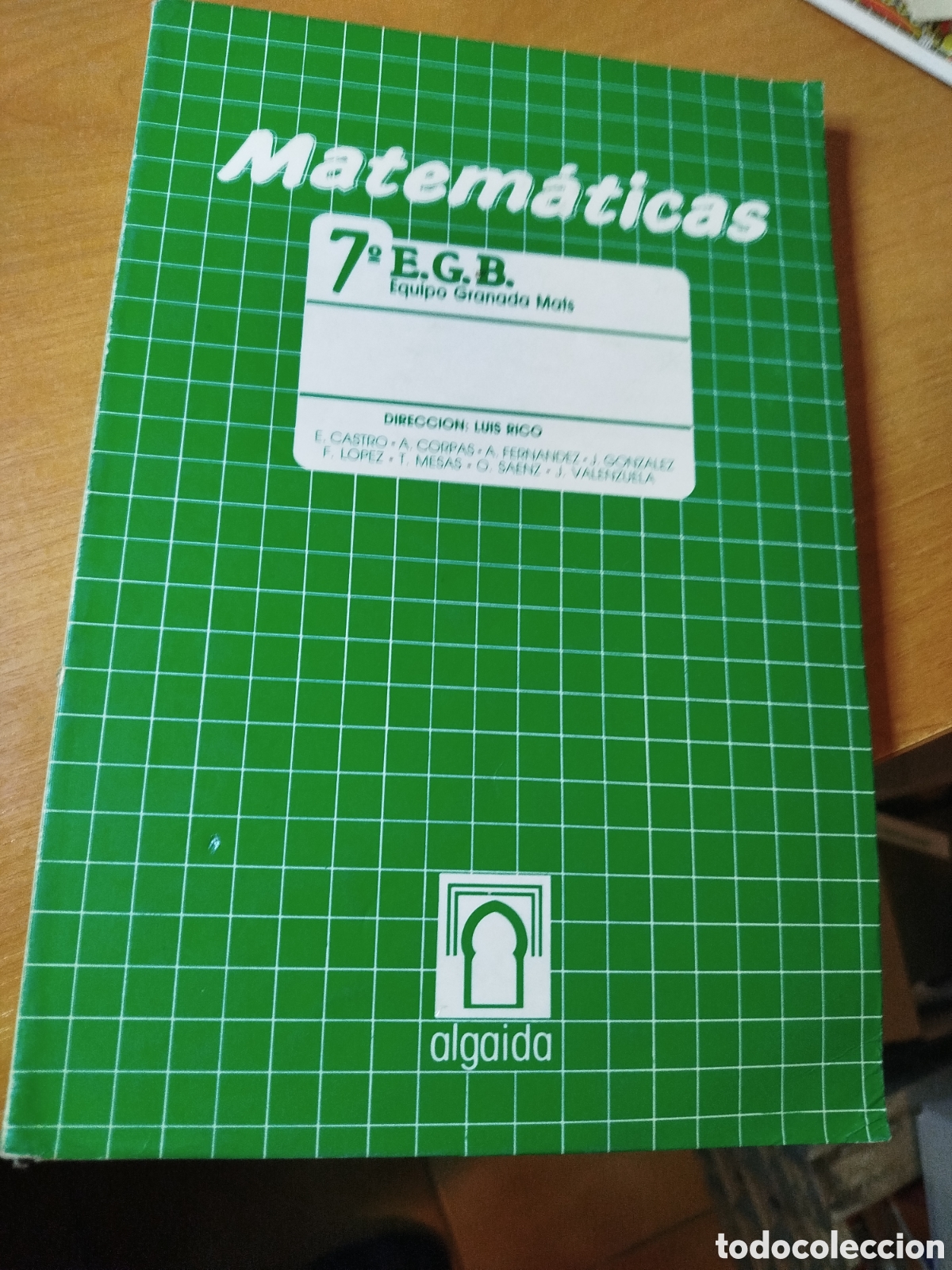 Libros de segunda mano: Matem&aacute;ticas 7 EGB. Equipo Granada mats. Luis Rico