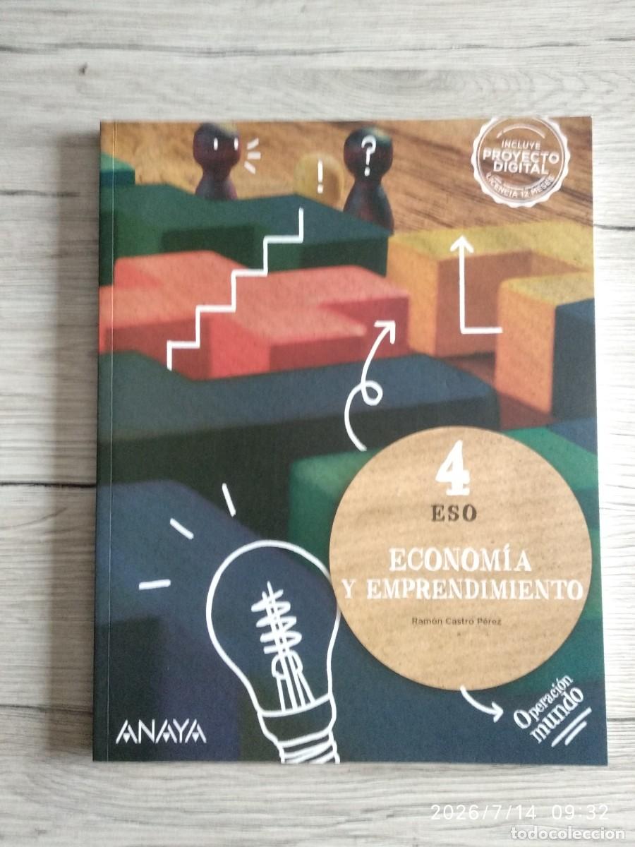Libros de segunda mano: Econom&iacute;a y emprendimiento 4 ESO editorial Anaya