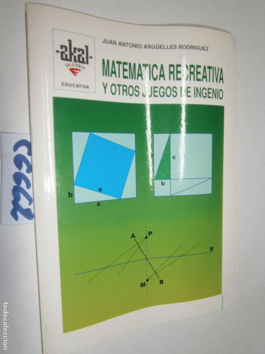 Libros de segunda mano: ANTIGUO LIBRO DE TEXTO - MATEMATICA RECREATIVA Y OTROS JUEGOS DE INGENIO