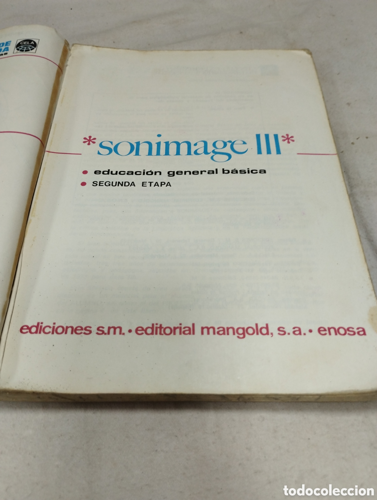 Libros de segunda mano: Sonimage 3&deg; EGB. Ediciones SM, 1972 - Foto 2