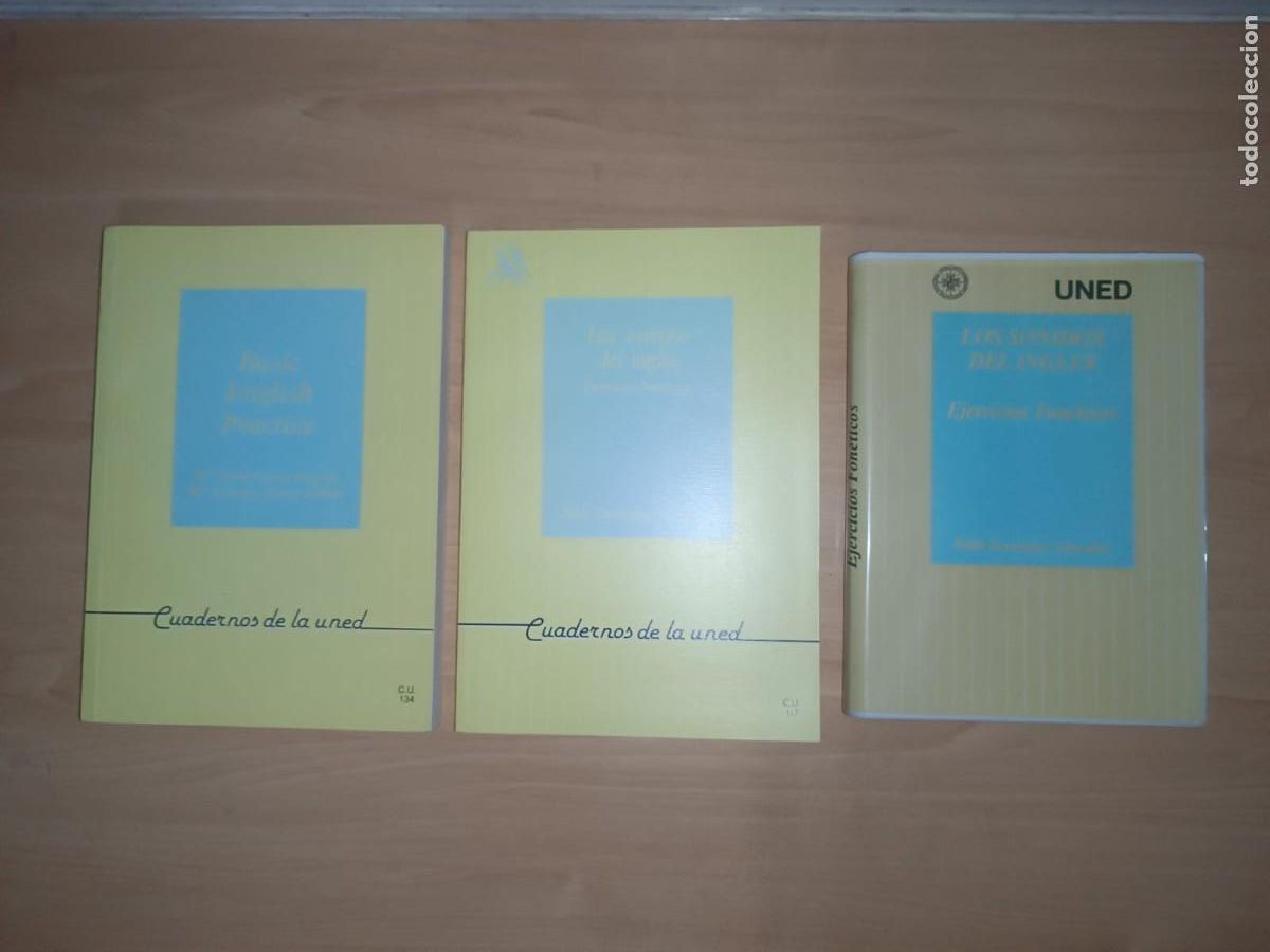 Libros de segunda mano: Pack INGL&Eacute;S UNED - 2 Cuadernos (Basic / Los Sonidos) + Estuche 2 Cassettes - &iexcl;Impecable! - Foto 1