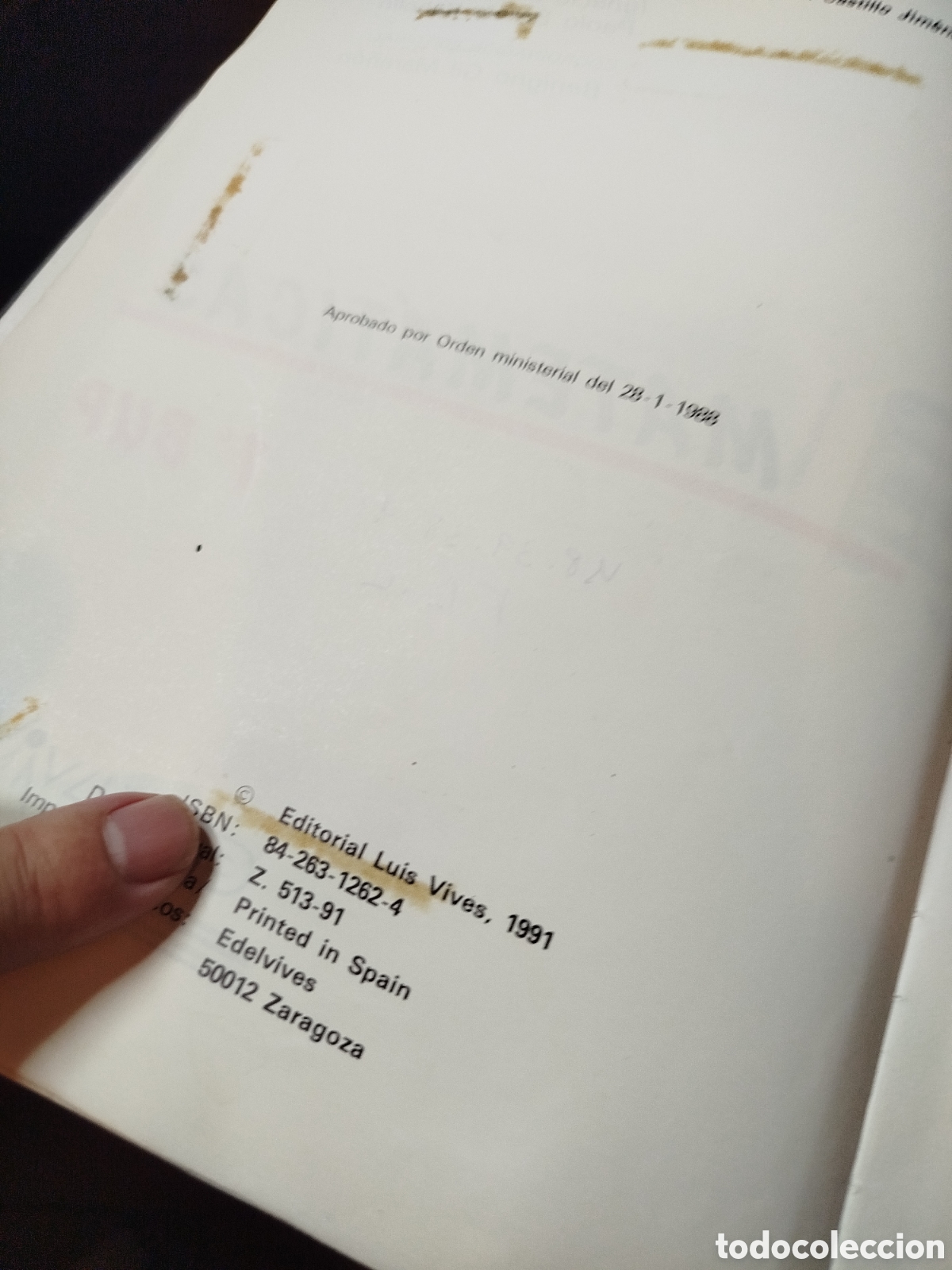 Libros de segunda mano: Matem&aacute;ticas 1 BUP edelvives. - Foto 3