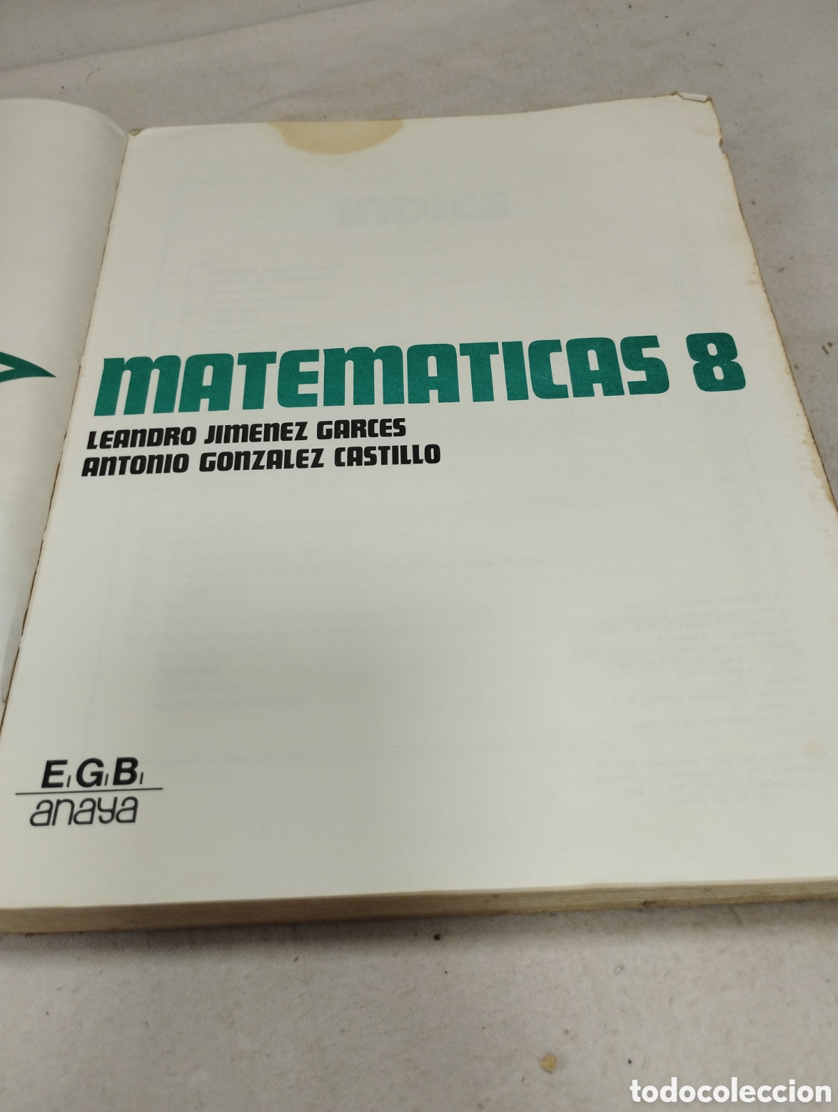 Libros de segunda mano: Matem&aacute;ticas 8&deg; EGB. Editorial Anaya, 1977 - Foto 2