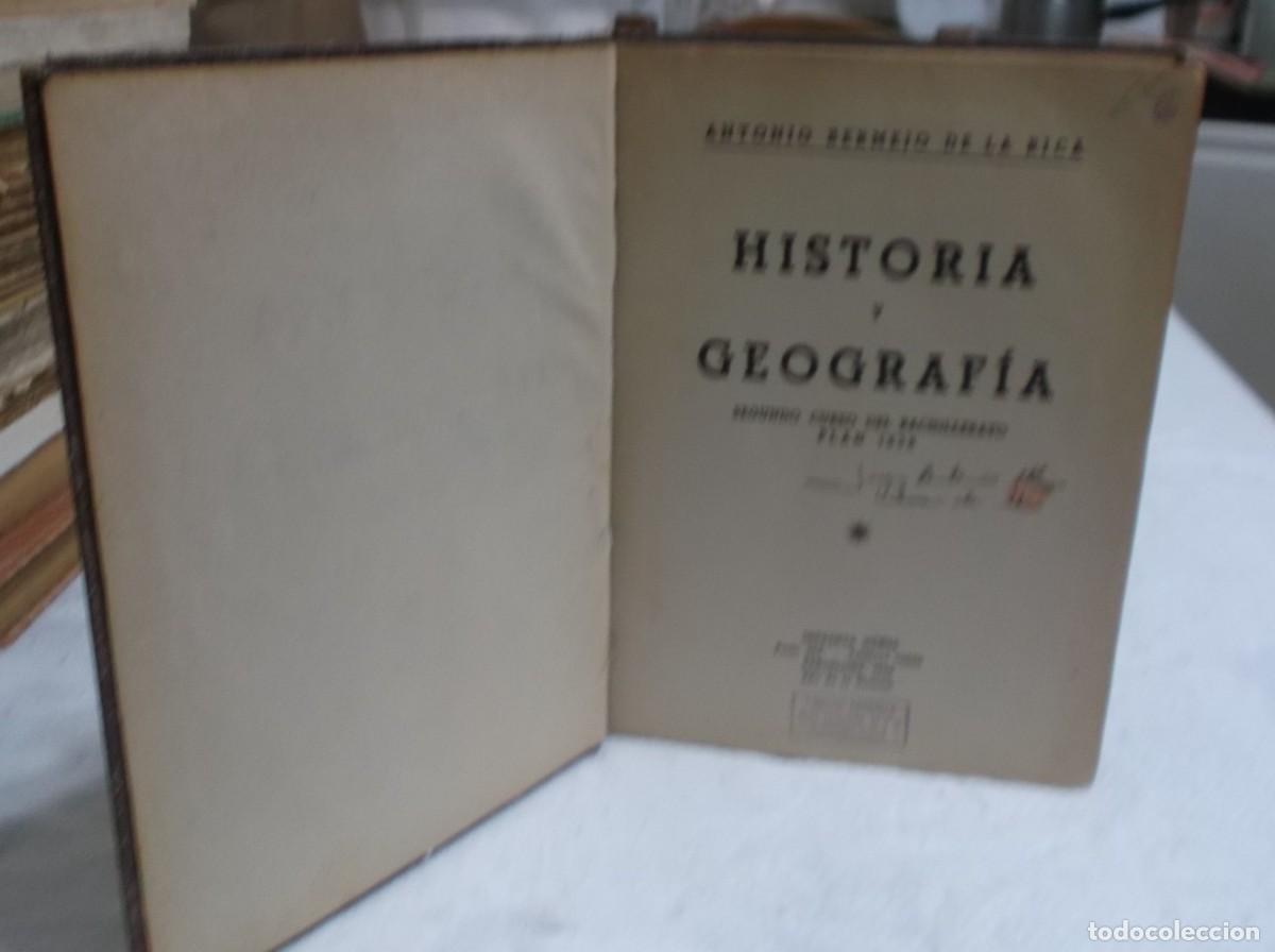 Libros de segunda mano: Historia y Geografia segundo curso de bachillerato plan 1938 Antonio Bermejo de la Rica