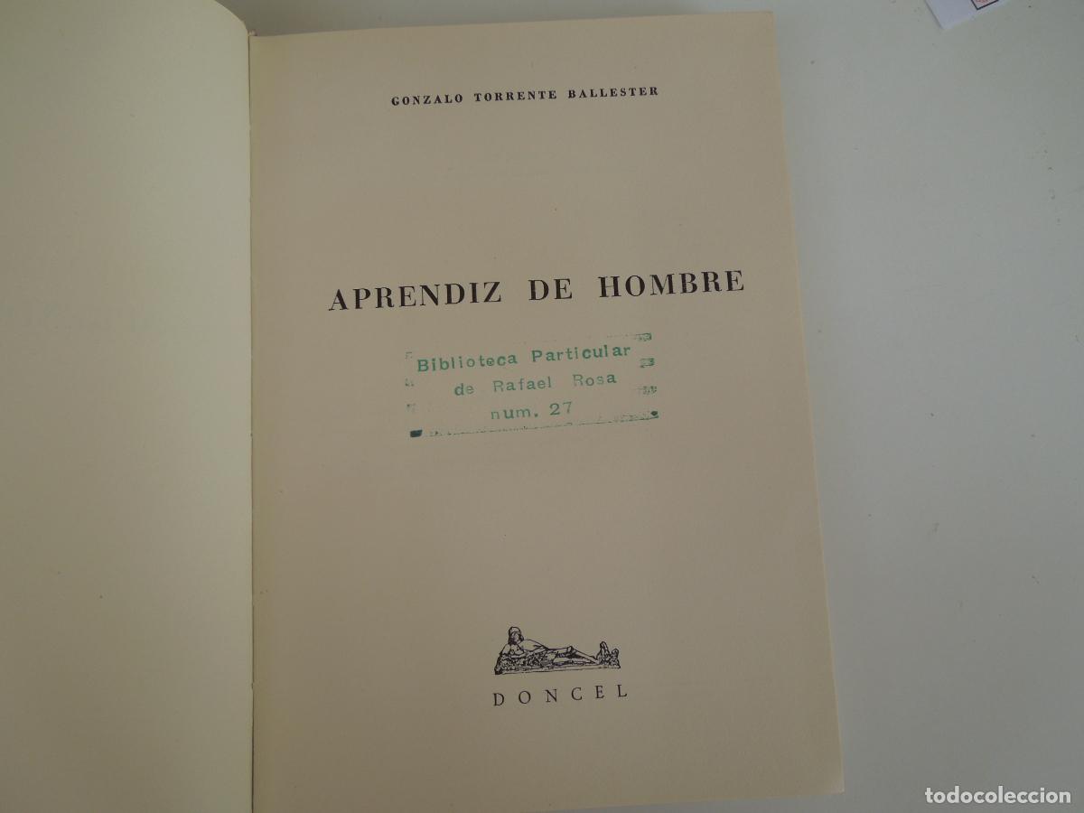 Libros de segunda mano: APRENDIZ DE HOMBRE - G. TORRENTE BALLESTER - DONCEL 1964 - Foto 3