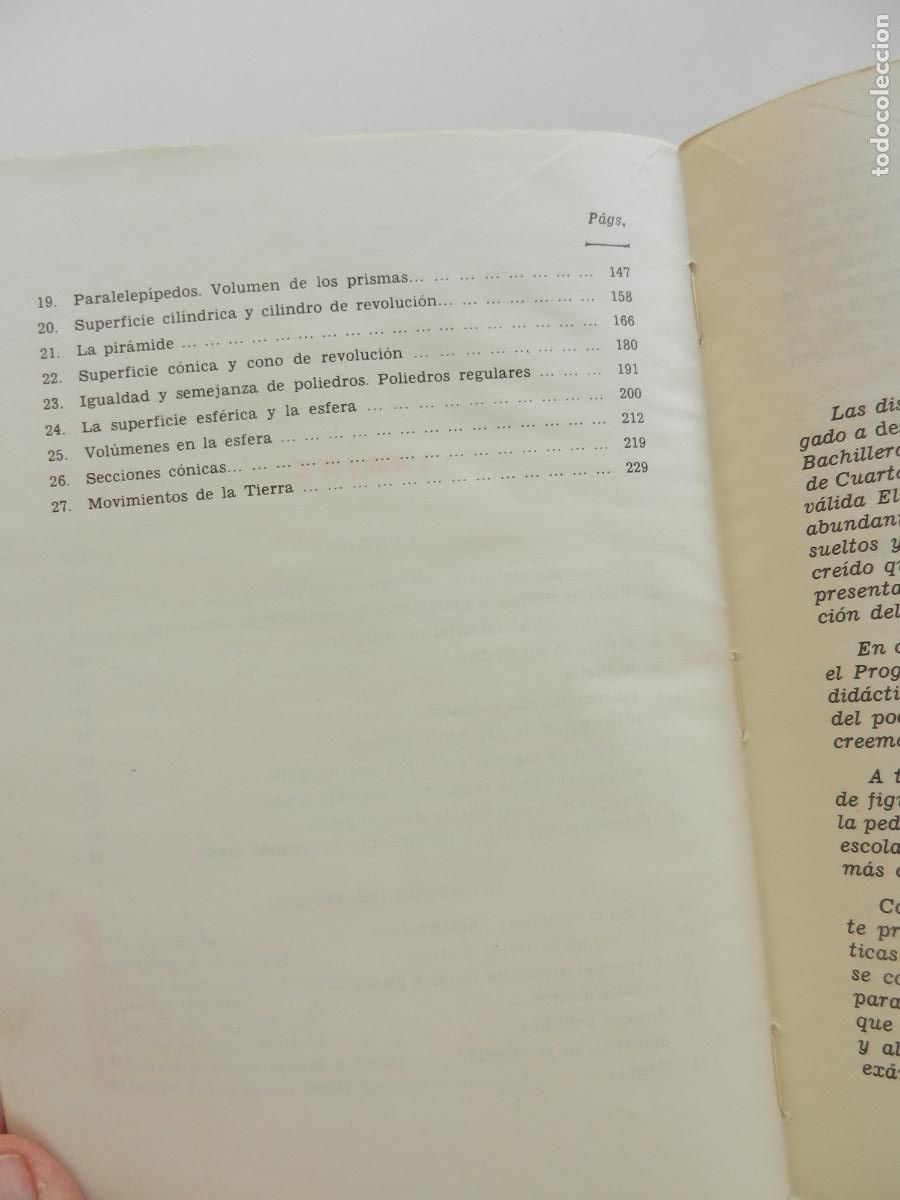 Libros de segunda mano: MATEMATICAS 4&ordm; - C MARCOS -J MARTINEZ - EDT. SM 1966 - Foto 4