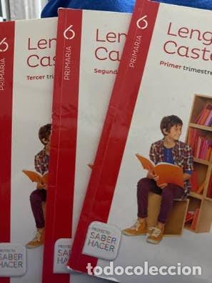 Livros em segunda m&atilde;o: LENGUA CASTELLANA 6 PRIMARIA SANTILLANA. Tres trimestres.