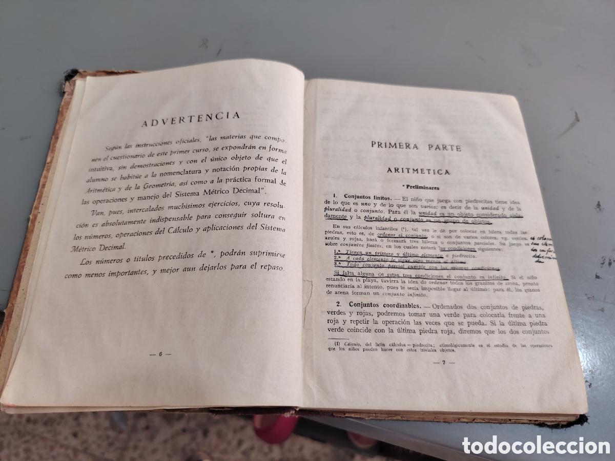 Libros de segunda mano: Matem&aacute;ticas. Primer curso. Edelvives. 1944 - Foto 12