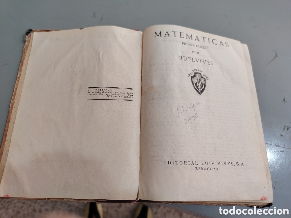 Libros de segunda mano: Matem&aacute;ticas. Primer curso. Edelvives. 1944 - Foto 13