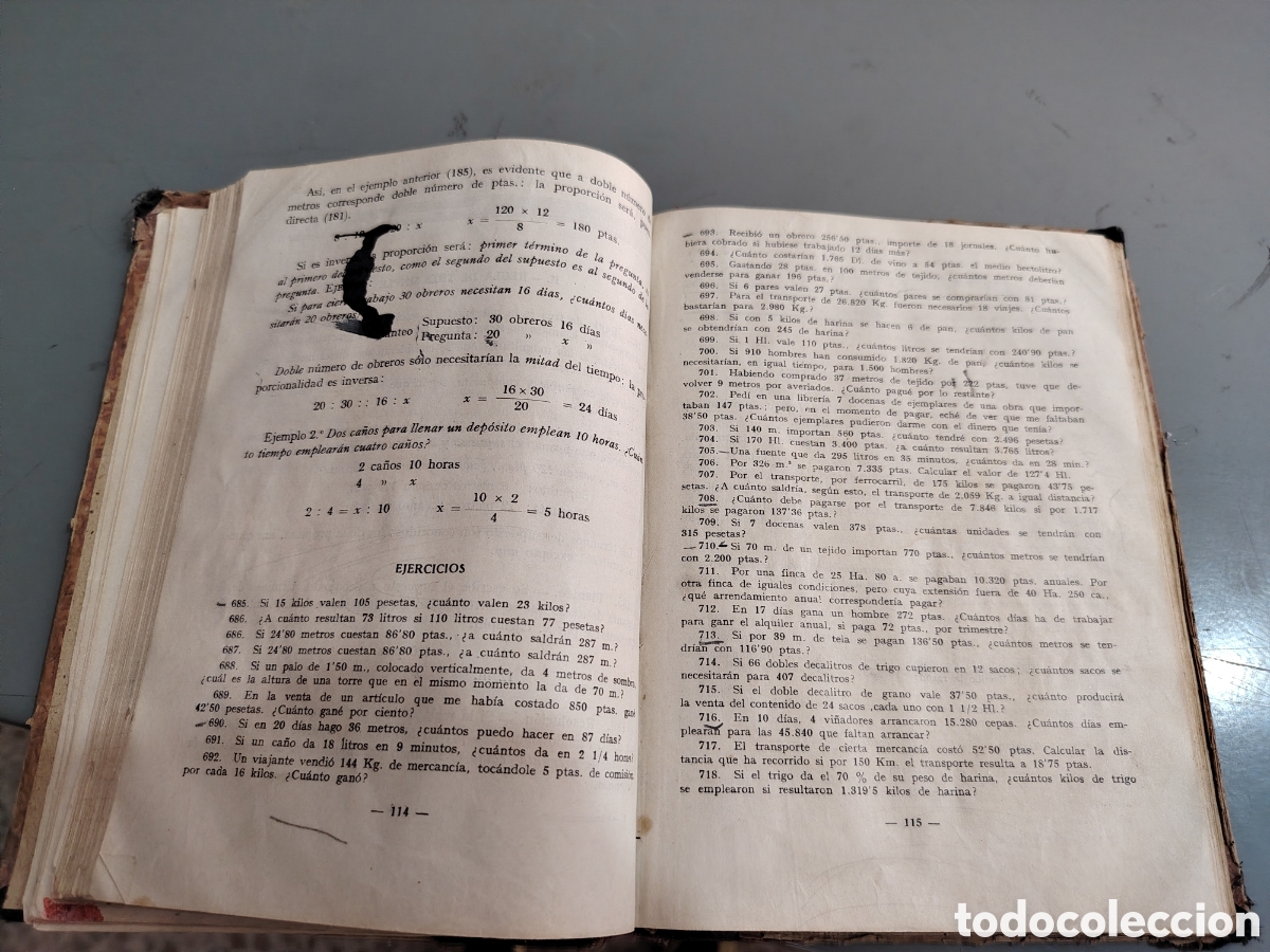 Libros de segunda mano: Matem&aacute;ticas. Primer curso. Edelvives. 1944 - Foto 14