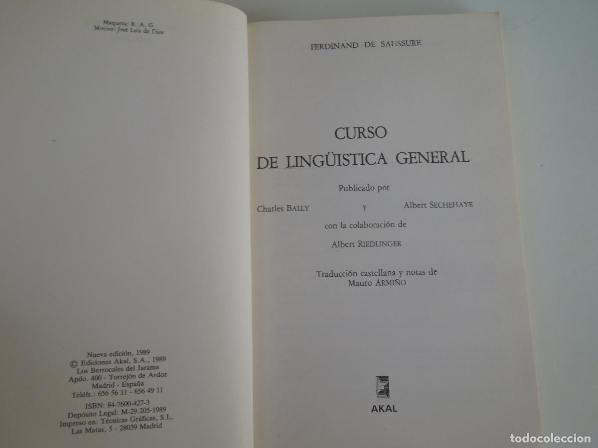 Libros de segunda mano: CURSO DE LING&Uuml;ISTICA GENERAL - FERDINAND DE SAUSSURE - AKAL - 1989 - Foto 2
