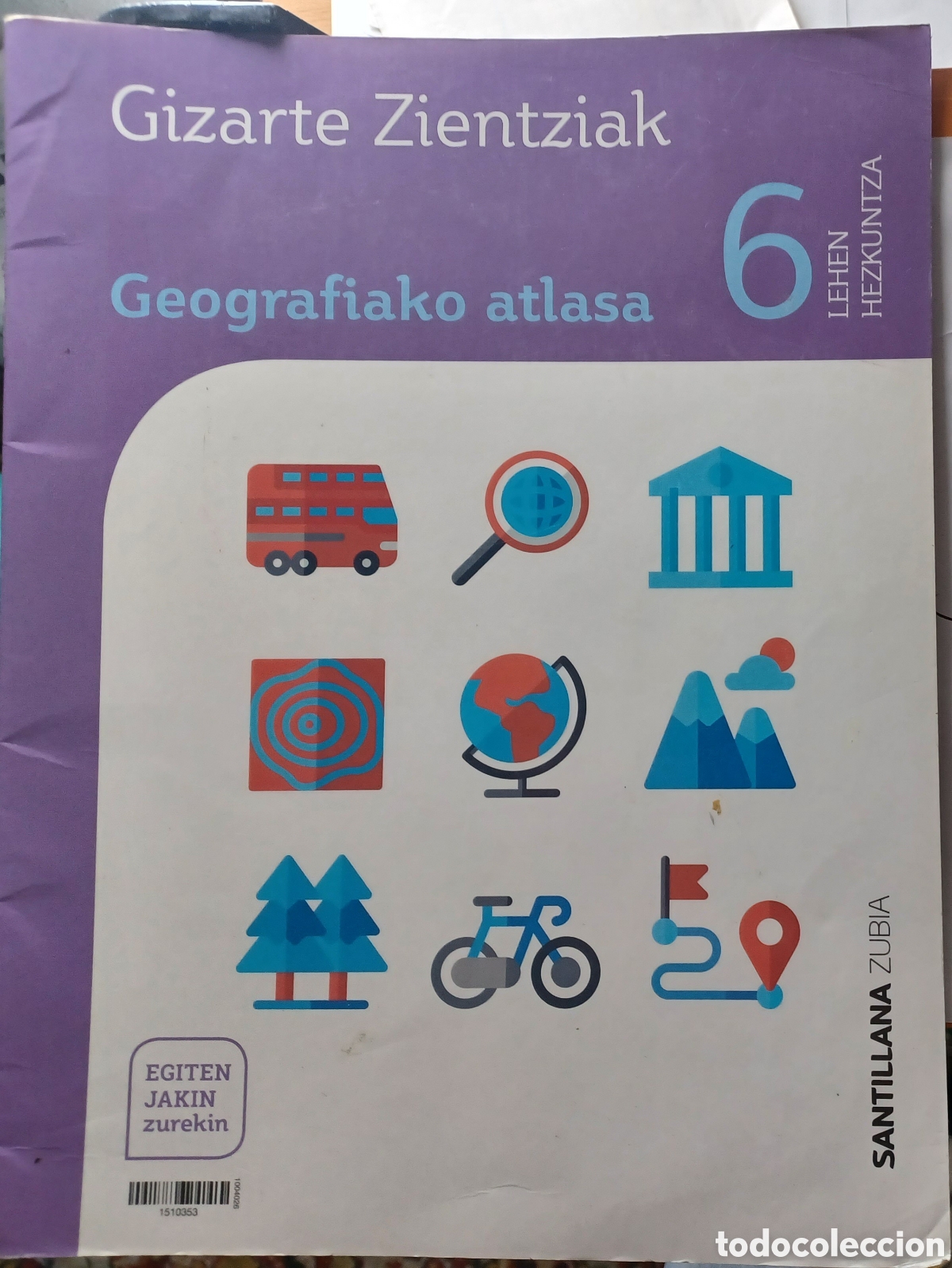 Libros de segunda mano: Gizarte zientziak geografiako atlasa 6