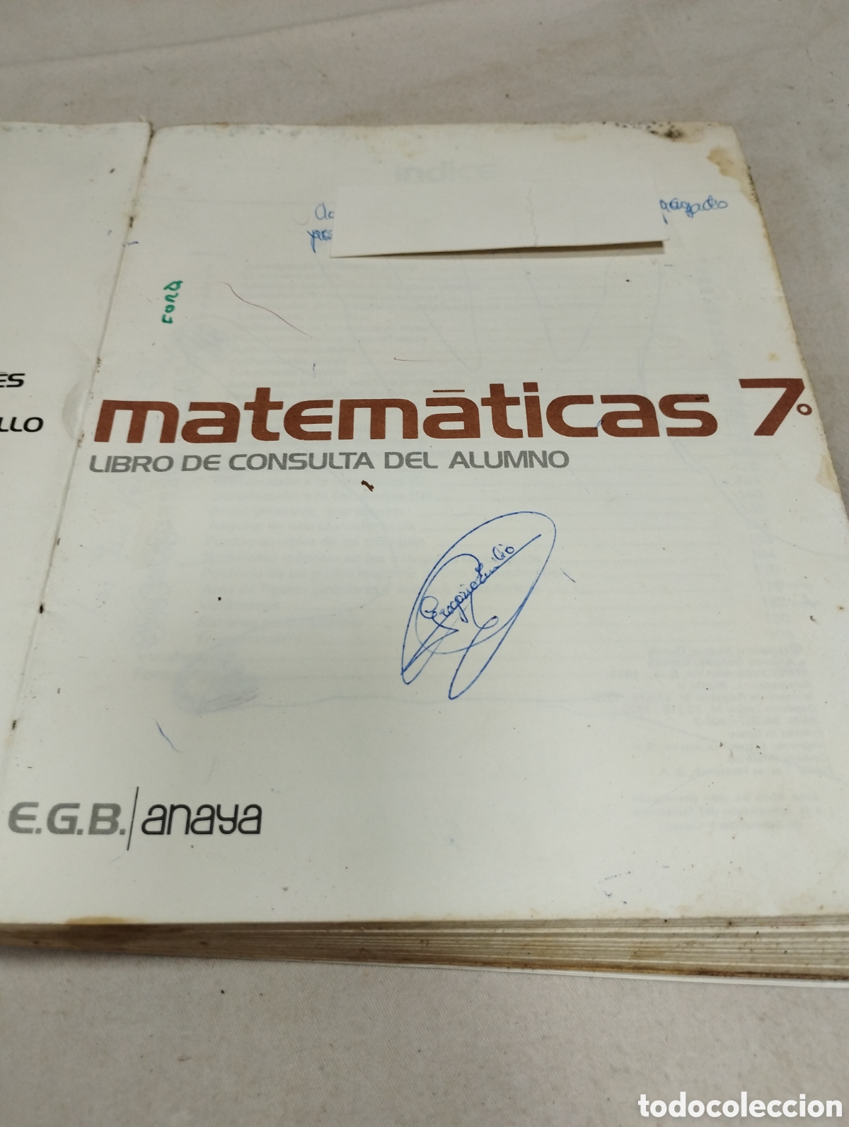 Libros de segunda mano: Matem&aacute;ticas 7. Libro de consulta. EGB Anaya, 1973 - Foto 2