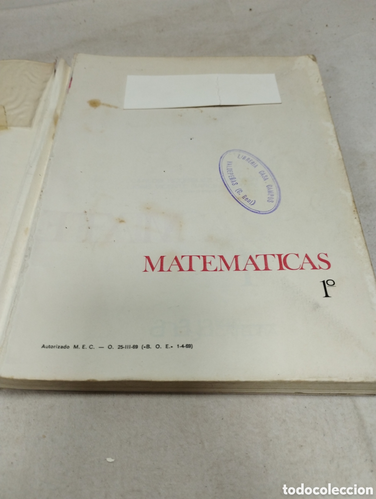 Libros de segunda mano: Matem&aacute;ticas 1&deg; curso. Editorial Anaya, 1969 - Foto 2