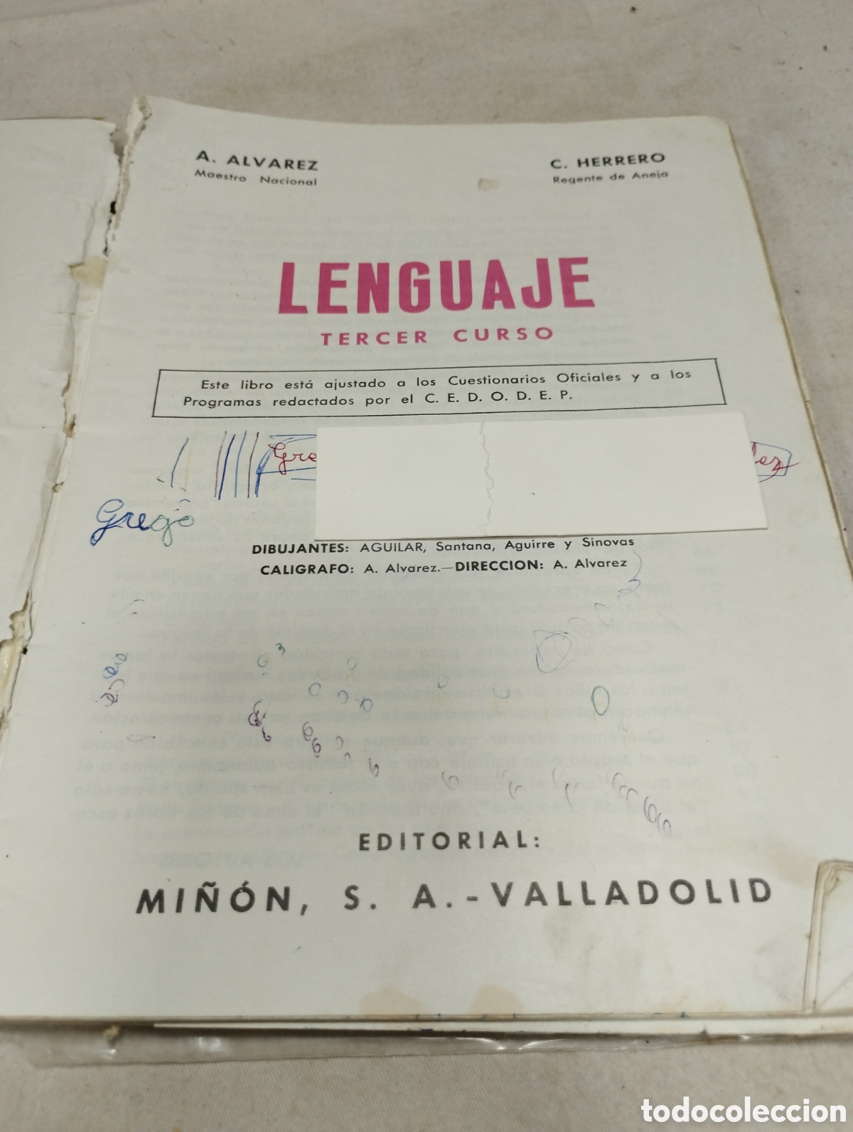 Libros de segunda mano: Lenguaje 3. Editorial Mi&ntilde;&oacute;n, 1969 - Foto 2