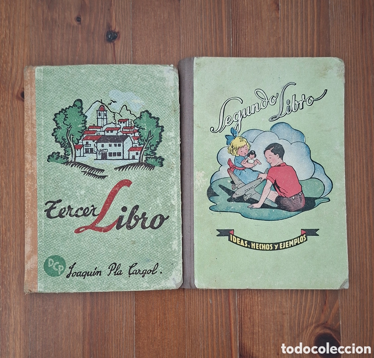 Libros de segunda mano: Lote 2 libros escolares &ndash; Joaqu&iacute;n Pla Cargol (1943&ndash;1944) &ndash; Dalmau Carles, Pla