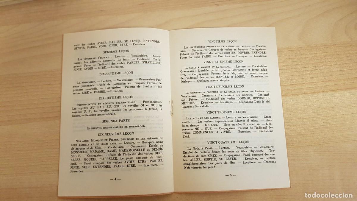 Libros de segunda mano: Programa de Lengua Francesa Primera A&ntilde;o Segundo Curso de Bachillerato Plan de 1957 - Foto 3