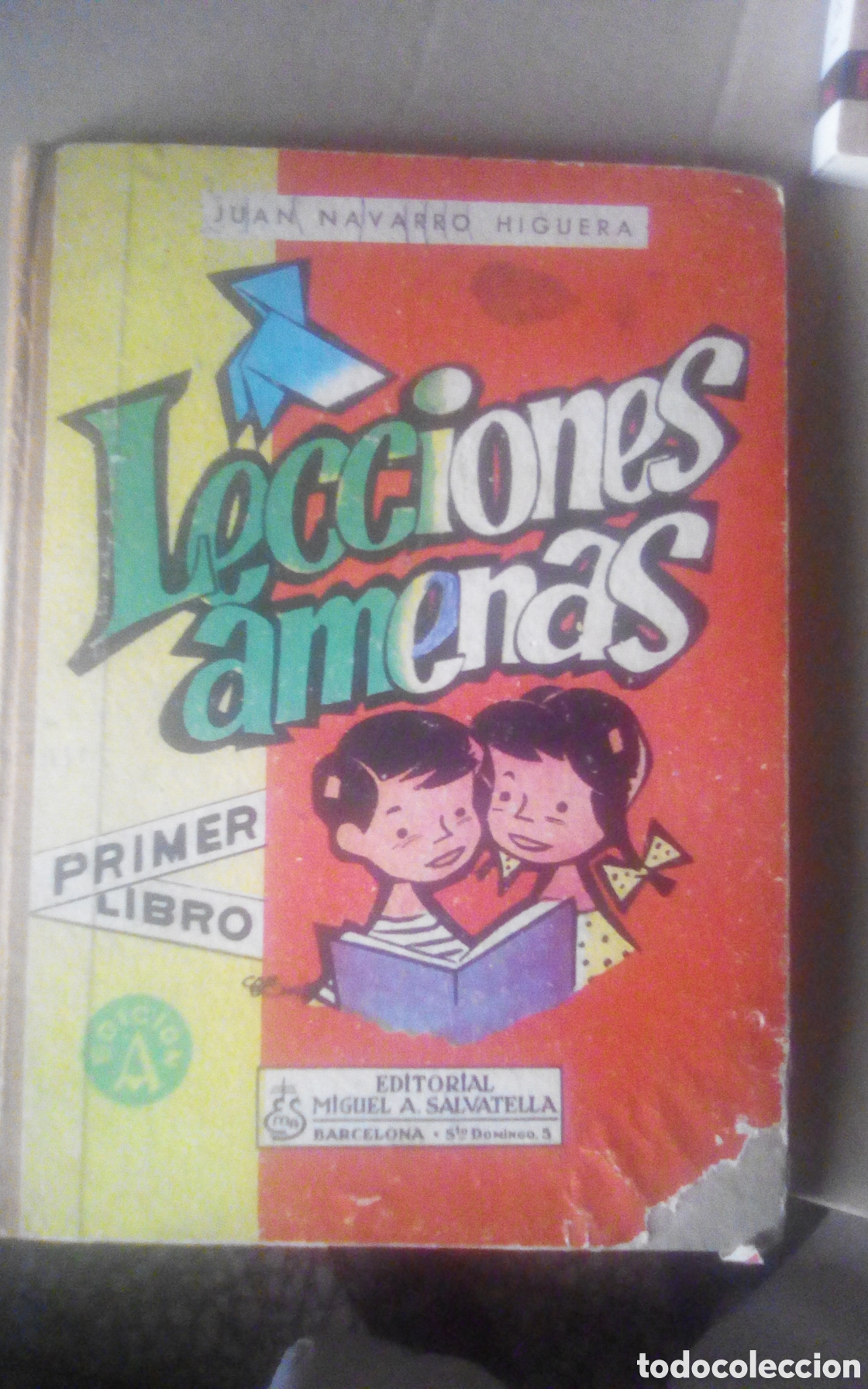 Libros de segunda mano: Lecciones amenas. Edici&oacute;n A. Editorial Miguel A. Salvatella. Con se&ntilde;ales de uso, falta p&aacute;ginas 1 a 8