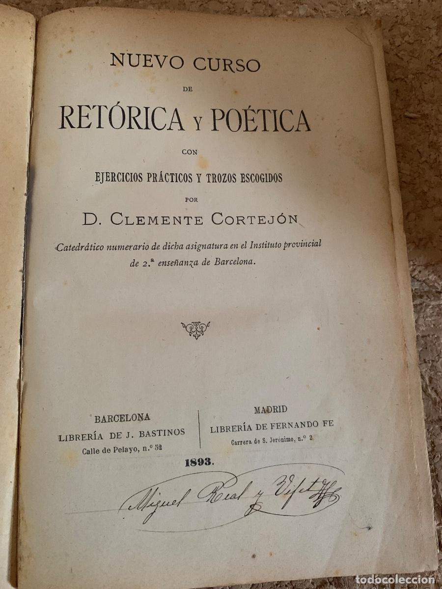 Libros de segunda mano: Nuevo Curso de Ret&oacute;rica y Po&eacute;tica (Bols 49)