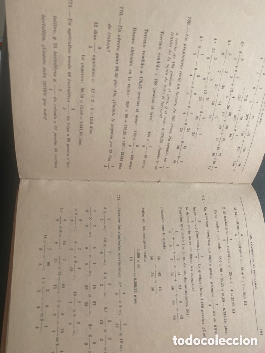 Libros de segunda mano: ANTIGUO LIBRO ESCOLAR 1400 PROBLEMAS PARA LA ESCUELA - Foto 4
