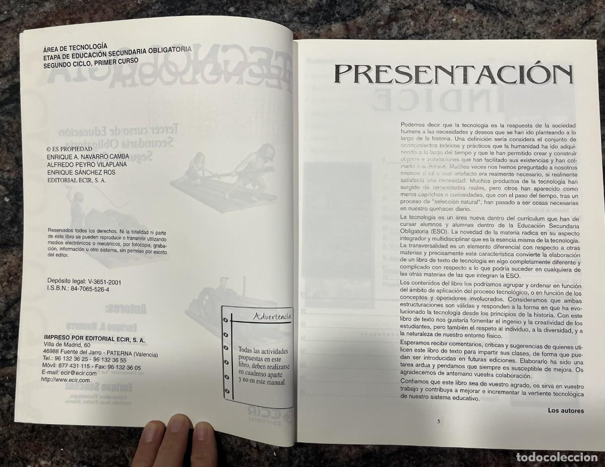 Libros de segunda mano: Tecnolog&iacute;a 3 ESO Editorial ECIR - Foto 4