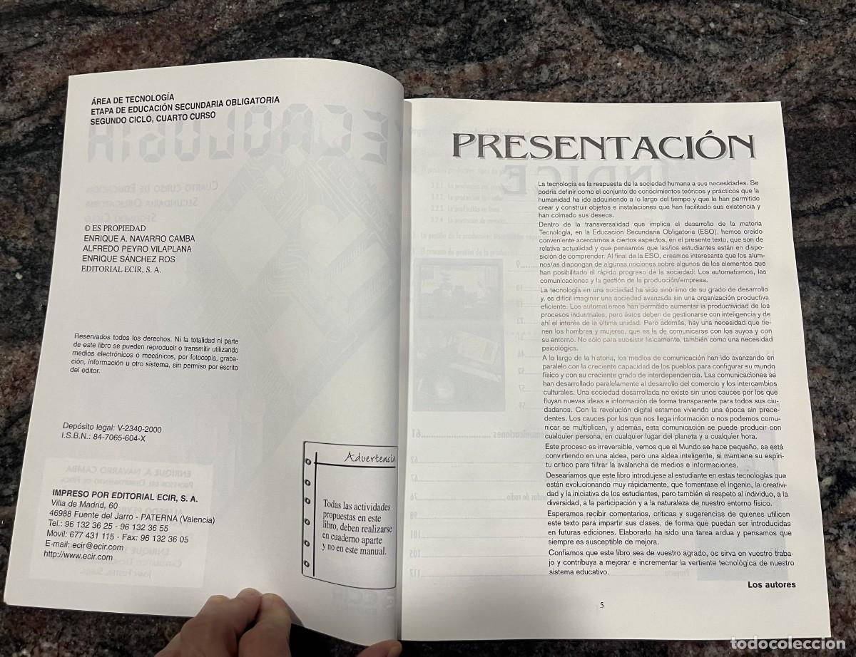 Libros de segunda mano: Tecnolog&iacute;a 4 ESO Editorial ECIR - Foto 4