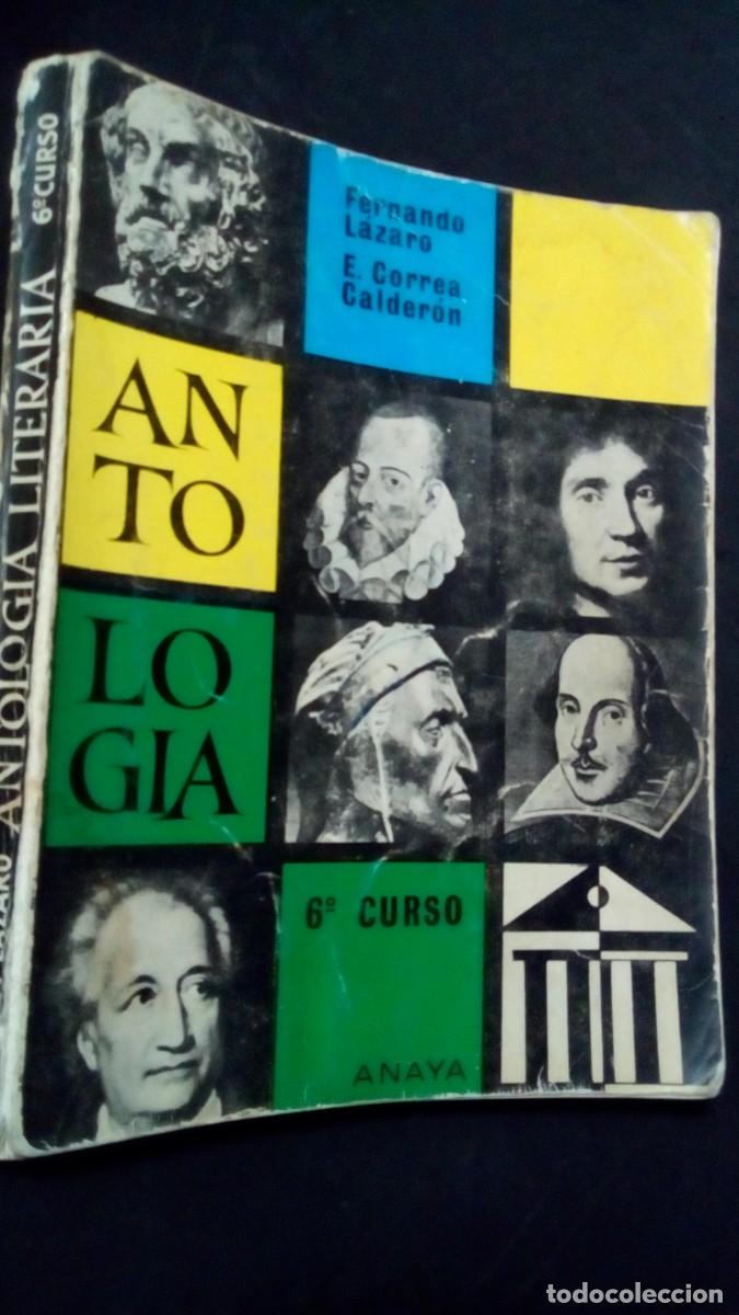 Libros de segunda mano: Antolog&iacute;a literaria. Sexto curso. Fernando L&aacute;zaro. Correa Calder&oacute;n