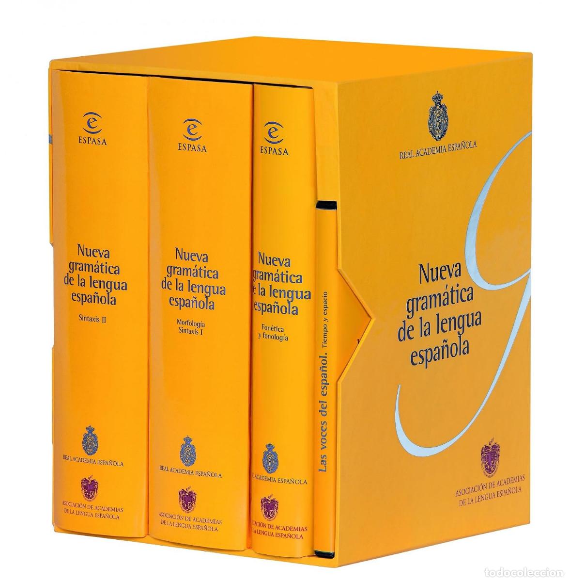 Libros de segunda mano: Nueva gram&aacute;tica de la lengua espa&ntilde;ola, Real Academia Espa&ntilde;ola, 2009 (3 tomos y DVD).