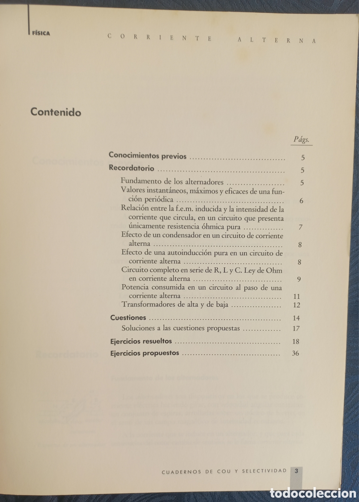 Libros de segunda mano: F&iacute;sica 7. Corriente alterna &mdash; Cuadernos de COU y Selectividad - Foto 2