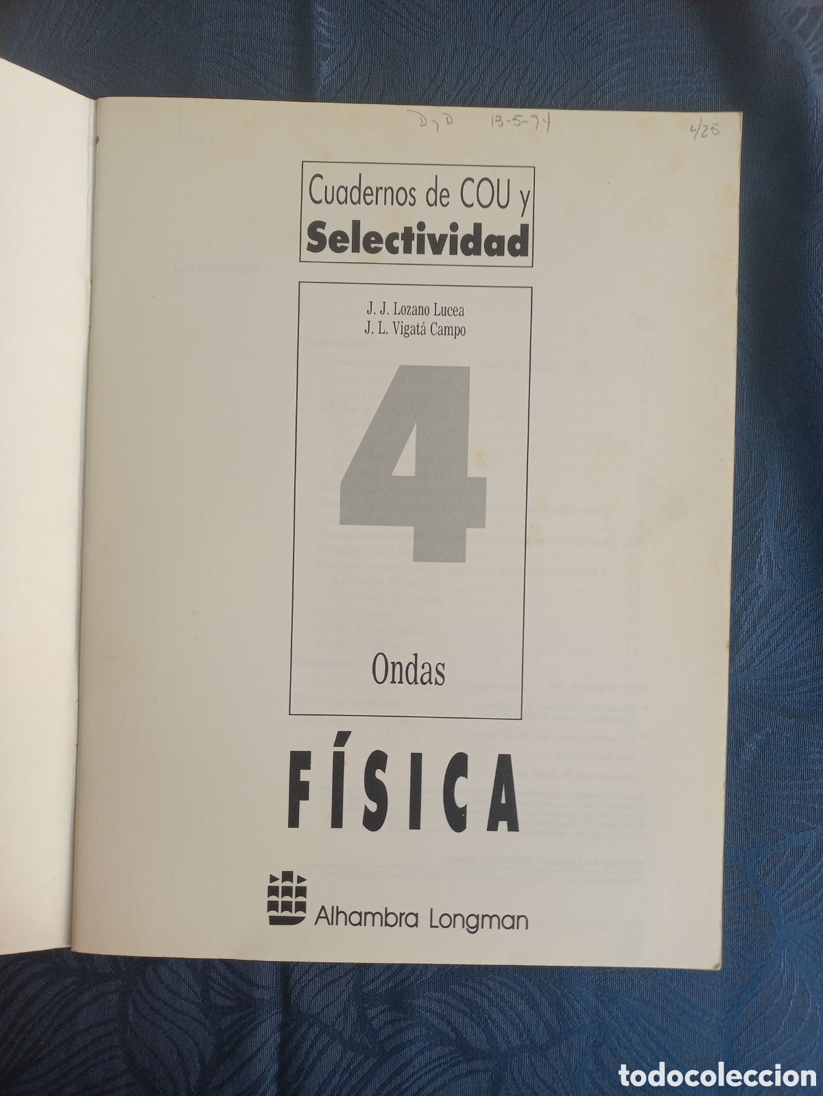 Libros de segunda mano: F&Iacute;SICA &ndash; ONDAS. Cuadernos de COU y Selectividad, Vol. 4 - Foto 2
