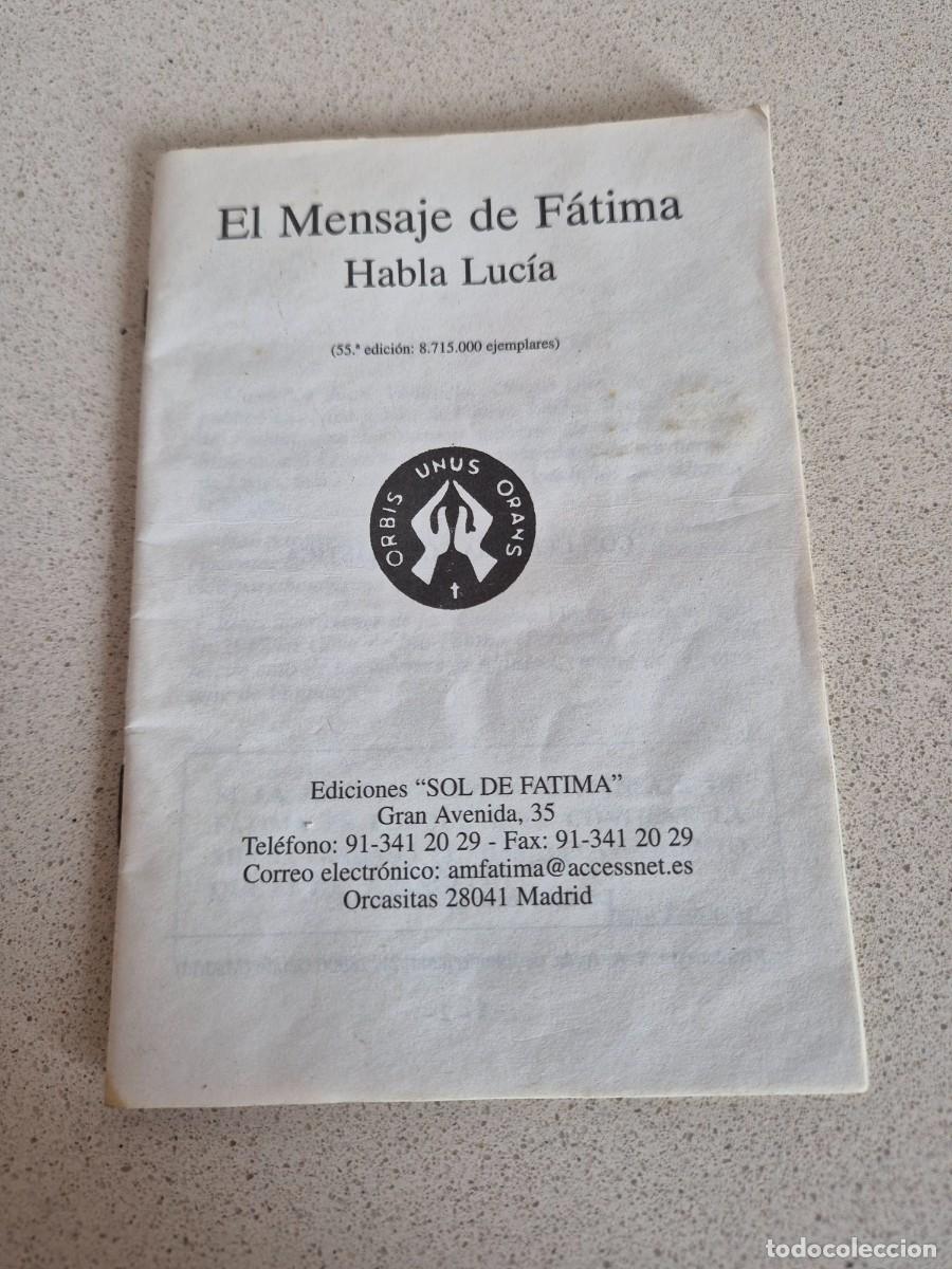 Libros de segunda mano: Libro &rdquo;El mensaje de Fatima&rdquo;