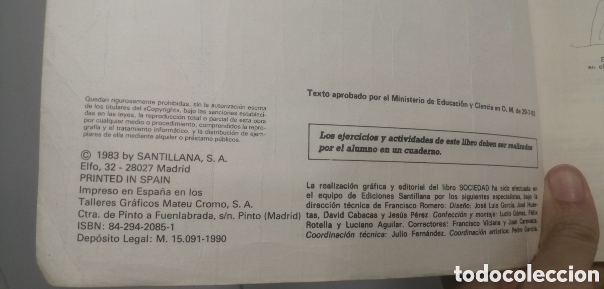 Libros de segunda mano: Sociedad 7 EGB Santillana 1990 - Foto 5