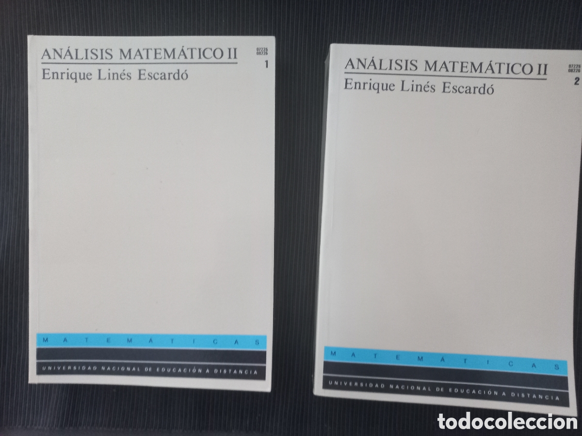 Libros de segunda mano: An&aacute;lisis Matem&aacute;tico II &ndash; Enrique Lin&eacute;s Escard&oacute; &ndash; UNED &ndash; 2 tomos