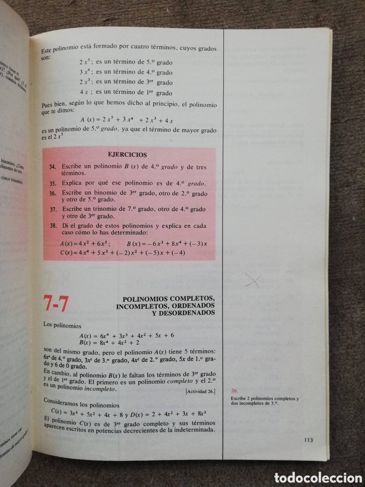 Libros de segunda mano: Matem&aacute;ticas 8&ordm; 8. E.G.B. EGB. Anaya. VV. AA. - Foto 4