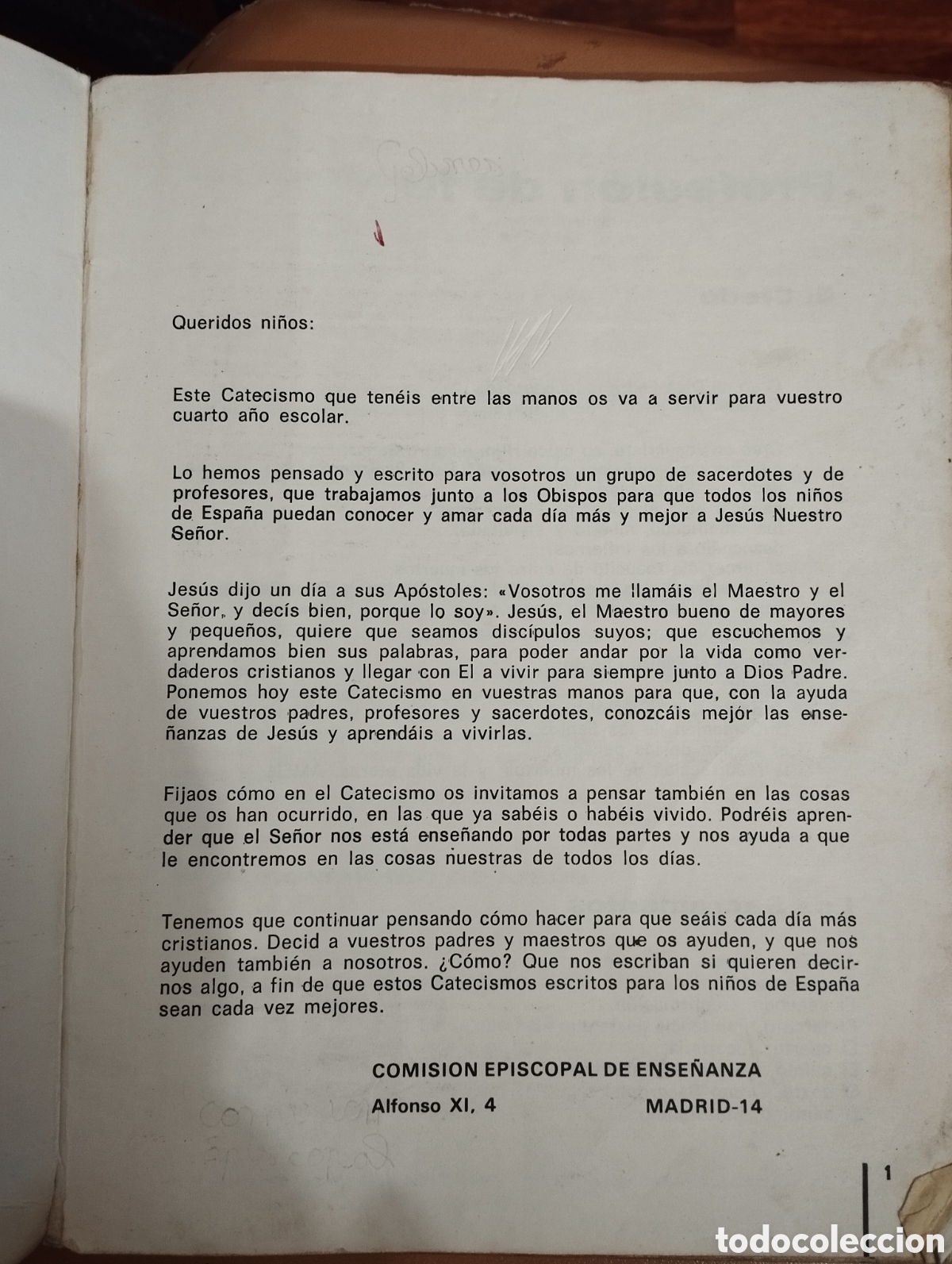 Libros de segunda mano: Libro de catecismo 4&deg; curso de Educaci&oacute;n general b&aacute;sica - Foto 2
