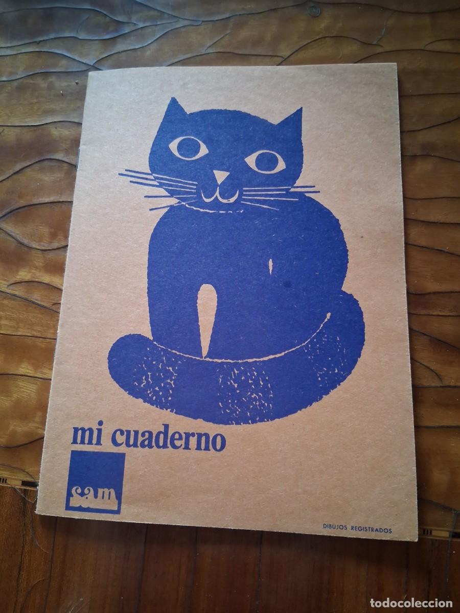 Libros de segunda mano: Libreta escolar del a&ntilde;o 1960 para apuntes Mi cuaderno colegio SAM imagen gato felino