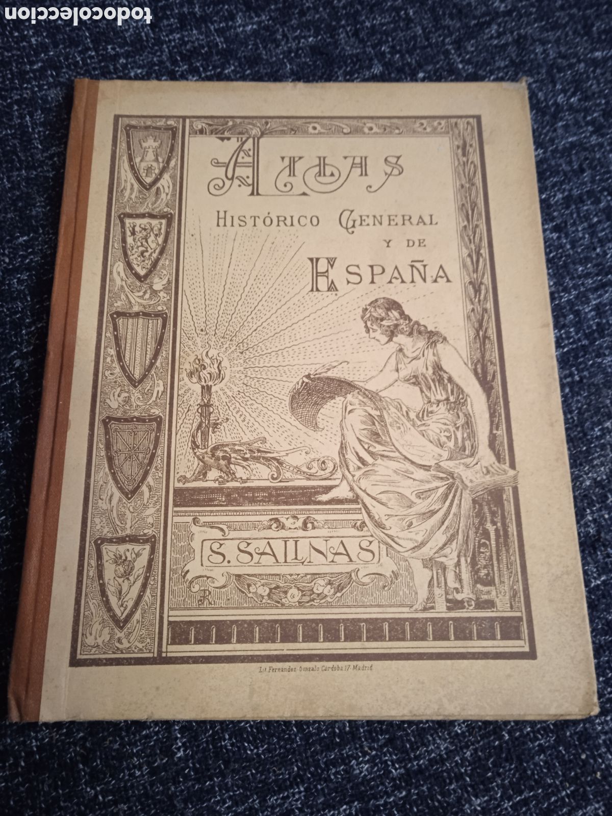 Libros de segunda mano: ATLAS HISTORICO GENERAL Y DE ESPA&Ntilde;A / SALVADOR SALINAS / 1&ordf; EDICION - MADRID 1926. -LIBRO ESCOLAR.