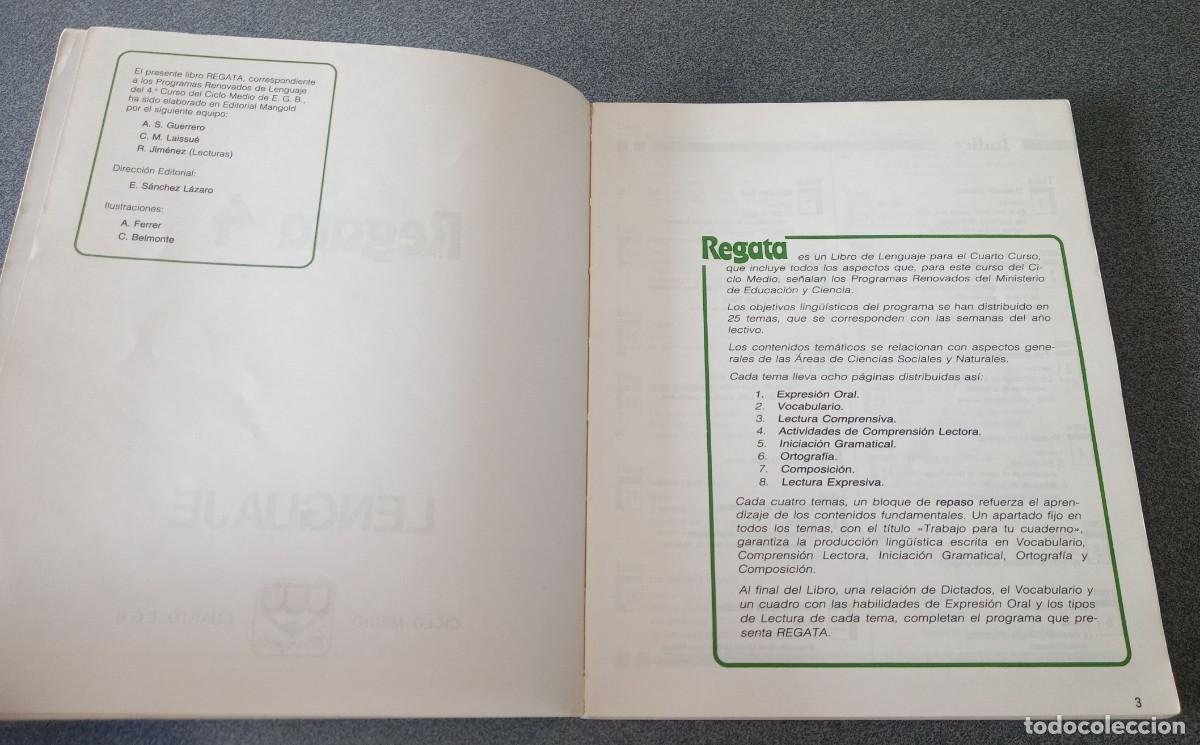 Libros de segunda mano: Lenguaje Regata 4 E.G.B. - Foto 4