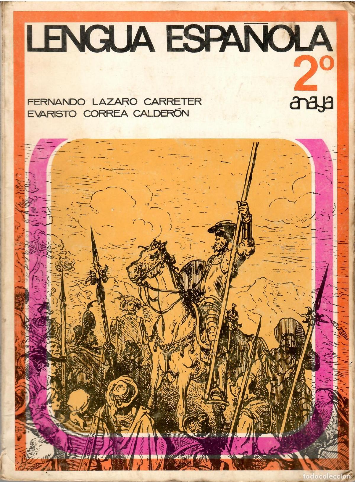 Libros de segunda mano: Lengua Espa&ntilde;ola, 2&ordm; - Fernando Lazaro Carreter; Anaya, 1968