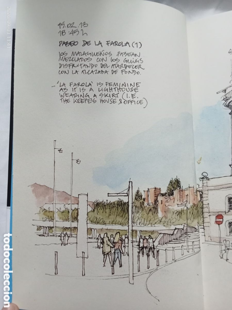 Libros de segunda mano: Cuaderno de viaje sketchbook M&aacute;laga - Foto 2