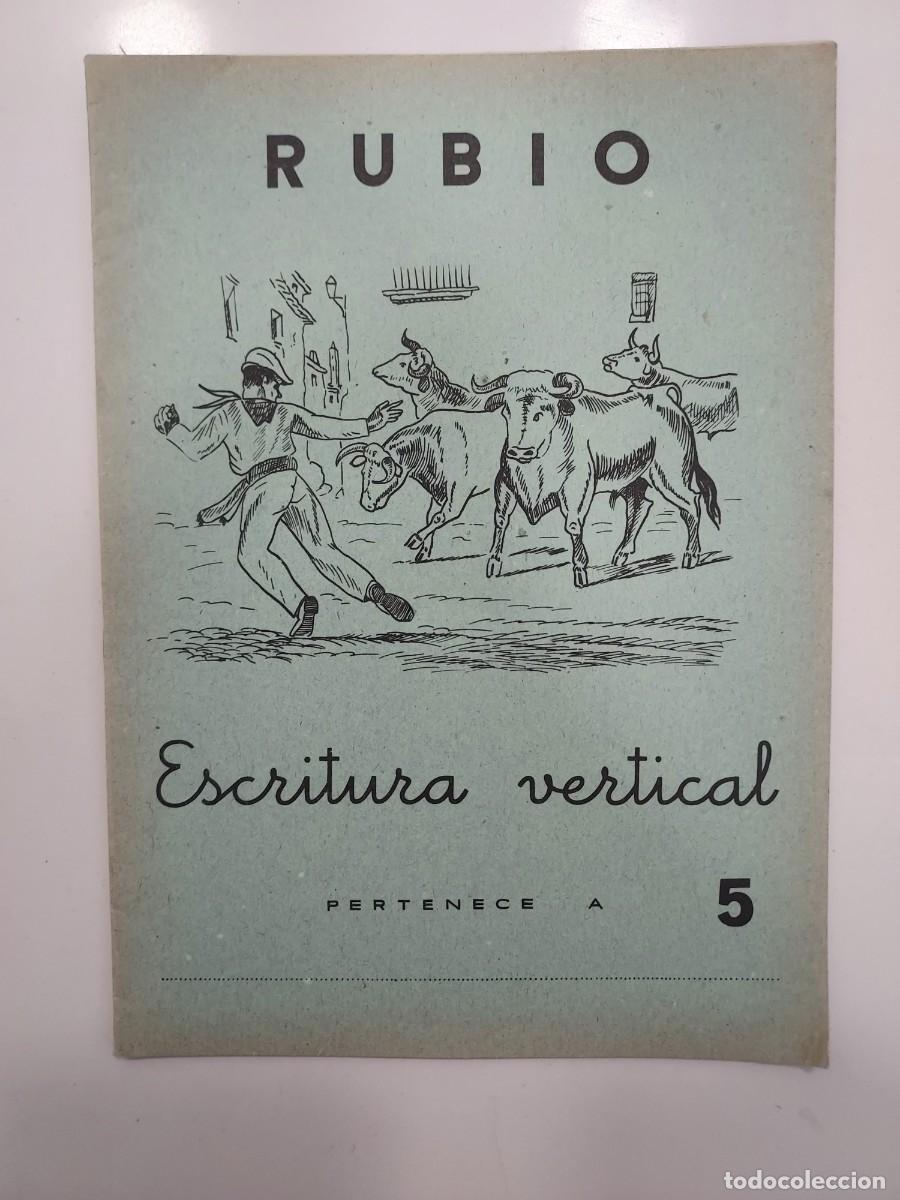 Libros de segunda mano: CUADERNOS RUBIO ESCRITURA VERTICAL 5. 1962. Sin usar. Para p&aacute;rvulos. May&uacute;sculas dibujo cuadr&iacute;culas
