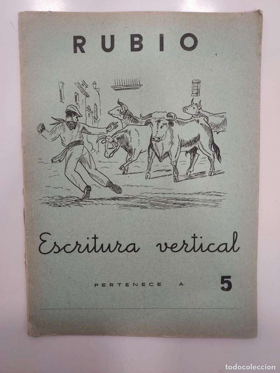 Libros de segunda mano: CUADERNOS RUBIO ESCRITURA VERTICAL 5. 1962. Sin usar. Para p&aacute;rvulos. May&uacute;sculas dibujo cuadr&iacute;culas