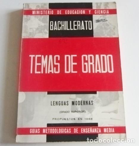 Second hand books: TEMAS DE GRADO LENGUAS MODERNAS LIBRO TEXTO BACHILLERATO ESPA&Ntilde;A A&Ntilde;OS 60 EDUCACI&Oacute;N INGL&Eacute;S FRANC&Eacute;S ETC