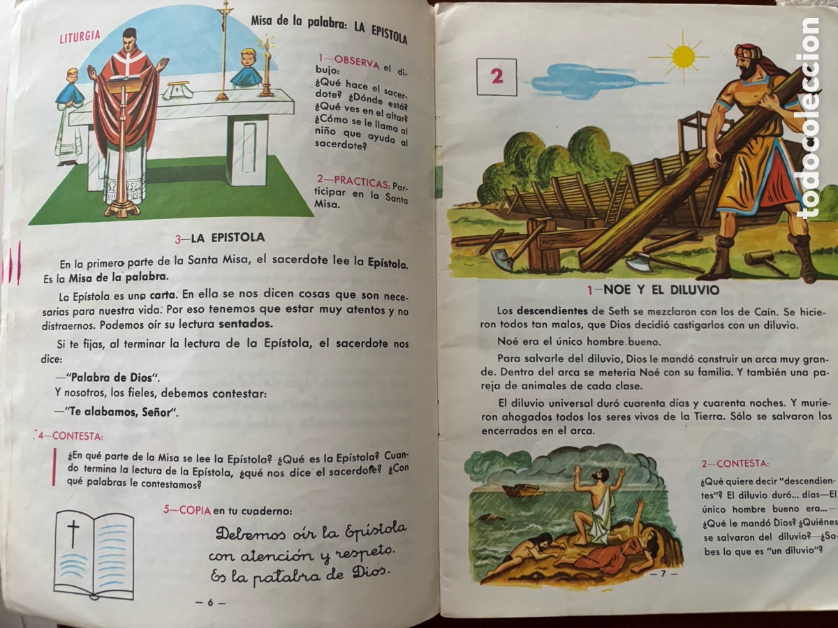 Libros de segunda mano: Libro de texto, religi&oacute;n, segundo curso, &Aacute;lvarez editorial Mi&ntilde;&oacute;n, 1966 - Foto 3