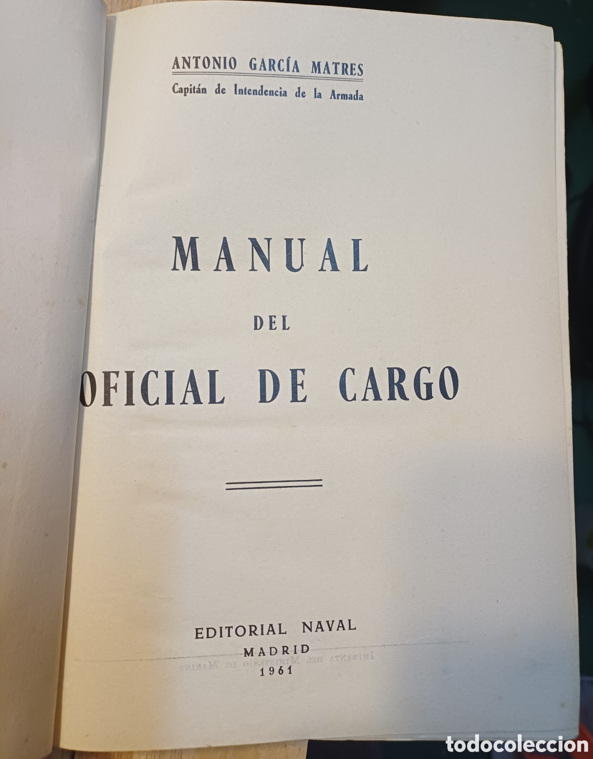 Libros de segunda mano: Libro Manual del Oficial de Cargo 1961 - Foto 2